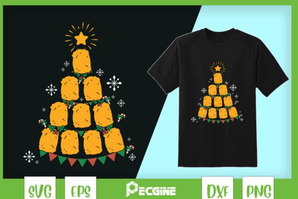 Chiken Nugget Fast Food Christmas Tree