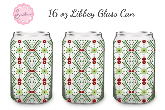 Christmas Flowers Polka Dot Green