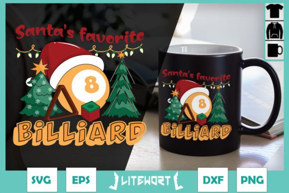 Christmas Santa s Favorite Billiard