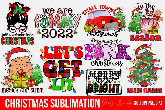 Christmas Sublimation Bundle PNG