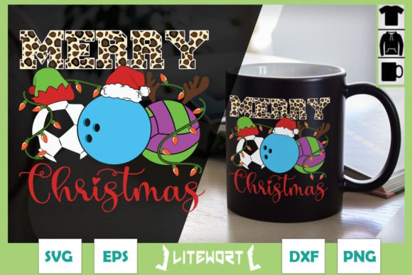 Merry Christmas Lights Sport Balls