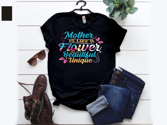 Mother is Like a Flower T-shirt Design