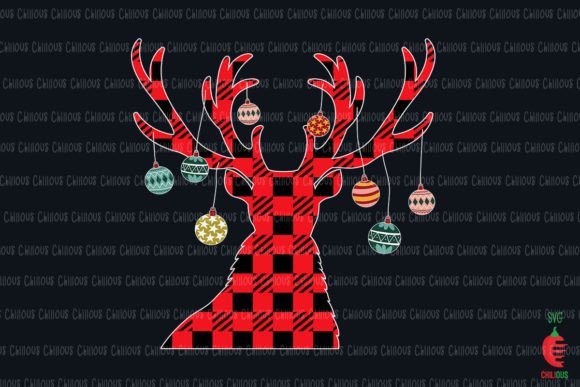 Reindeer Christmas Buffalo Plaid Tree