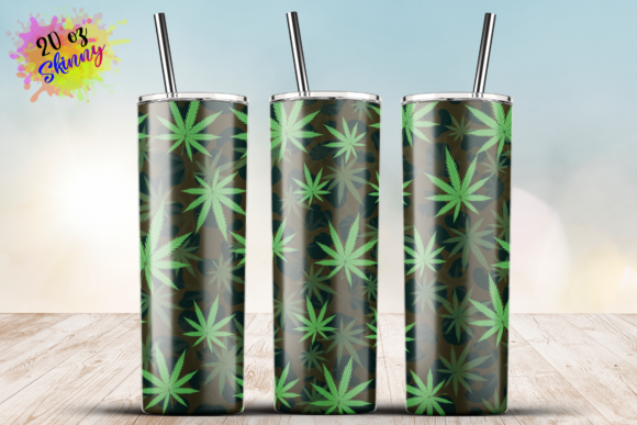Seamless Marijuana Leopard 20oz Skinny